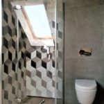 12 - projekt i realizacja łazienki beton i mozajka - Wnętrza Toruń Chełmno Ciechocinek