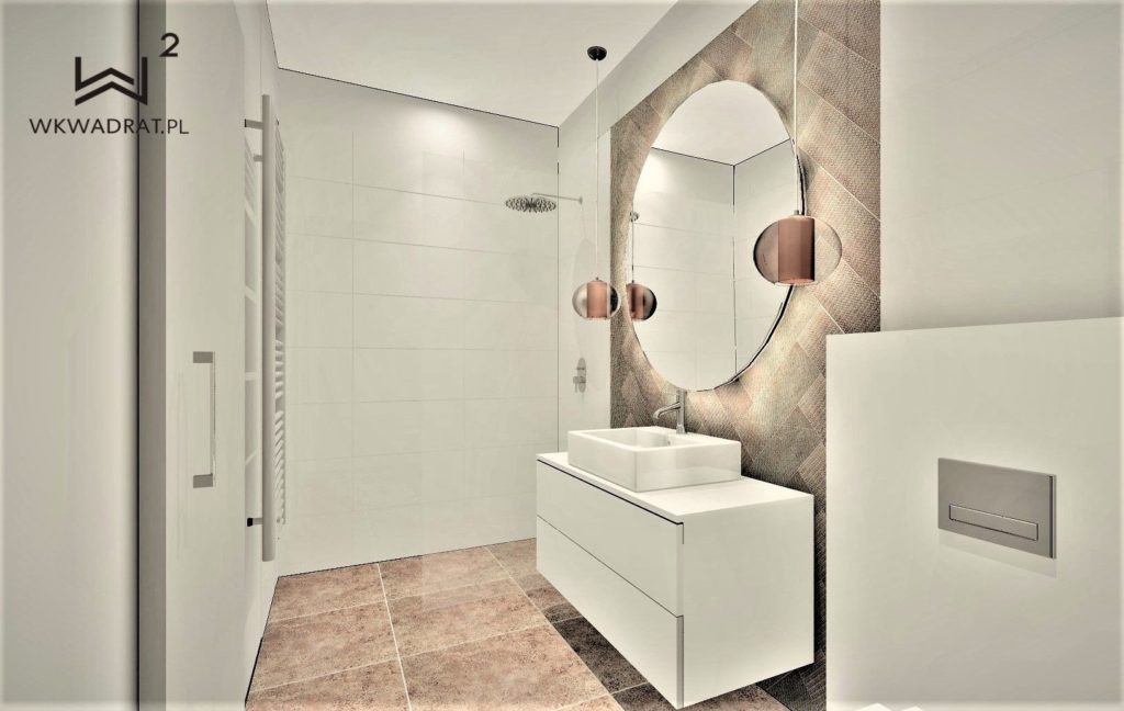 Projekt klasycznej łazienki - Wnętrza Toruń CIechocinek Chełmno