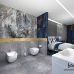 62 - aranżacja i projekt łazienki w apartamencie hotelowym - Wnętrza Toruń Ciechocinek Chełmno